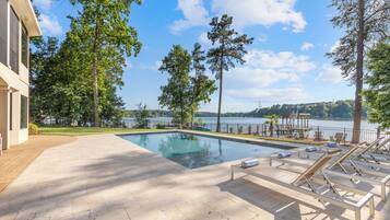 Seasonal outdoor pool, a heated pool