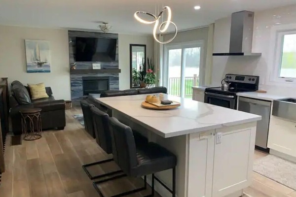 Kitchen facing towards living room