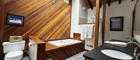 Dusche, Whirlpool, Haartrockner, Handtücher