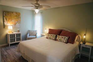 2 bedrooms, iron/ironing board, WiFi, bed sheets