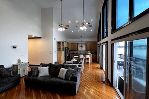 TV, videogiochi, tavolo da ping pong, impianto stereo