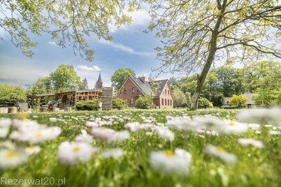 Old school in the countryside by the lake reserve