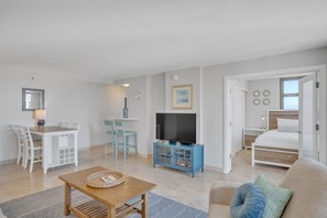Condo, 1 Bedroom | Living area - Beach Oasis with Ocean & City Views with FREE Parking! (Honolulu)