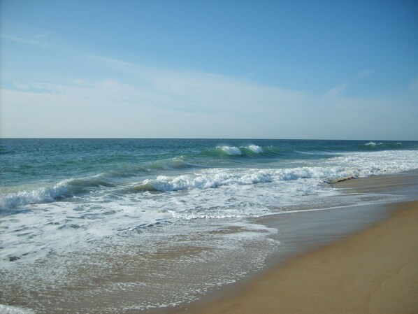 Beach nearby, sun-loungers