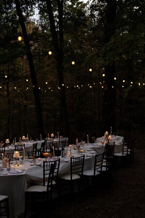 Outdoor banquet area