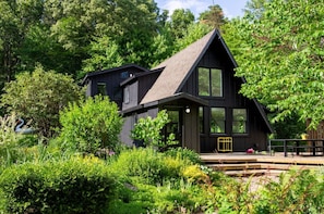 Exterior - The Love Inn A-Frame Cabin in the woods with pool & firepit that sleeps 19 in Ada, MI (Lowell)