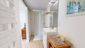 Shower, hair dryer
