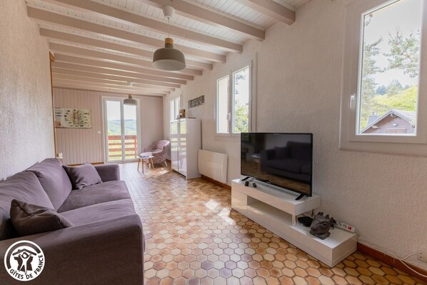 Télévision, cheminée