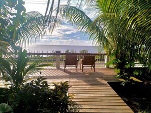 Vue sur la campagne depuis l’hébergement