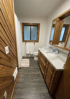 Hair dryer, towels, soap, shampoo - Secluded Riverside Farmhouse - overlooks the Snake River.  (Saint Anthony)