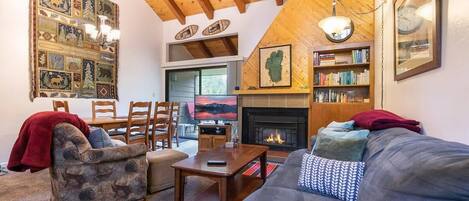 TV, fireplace, stereo, offices