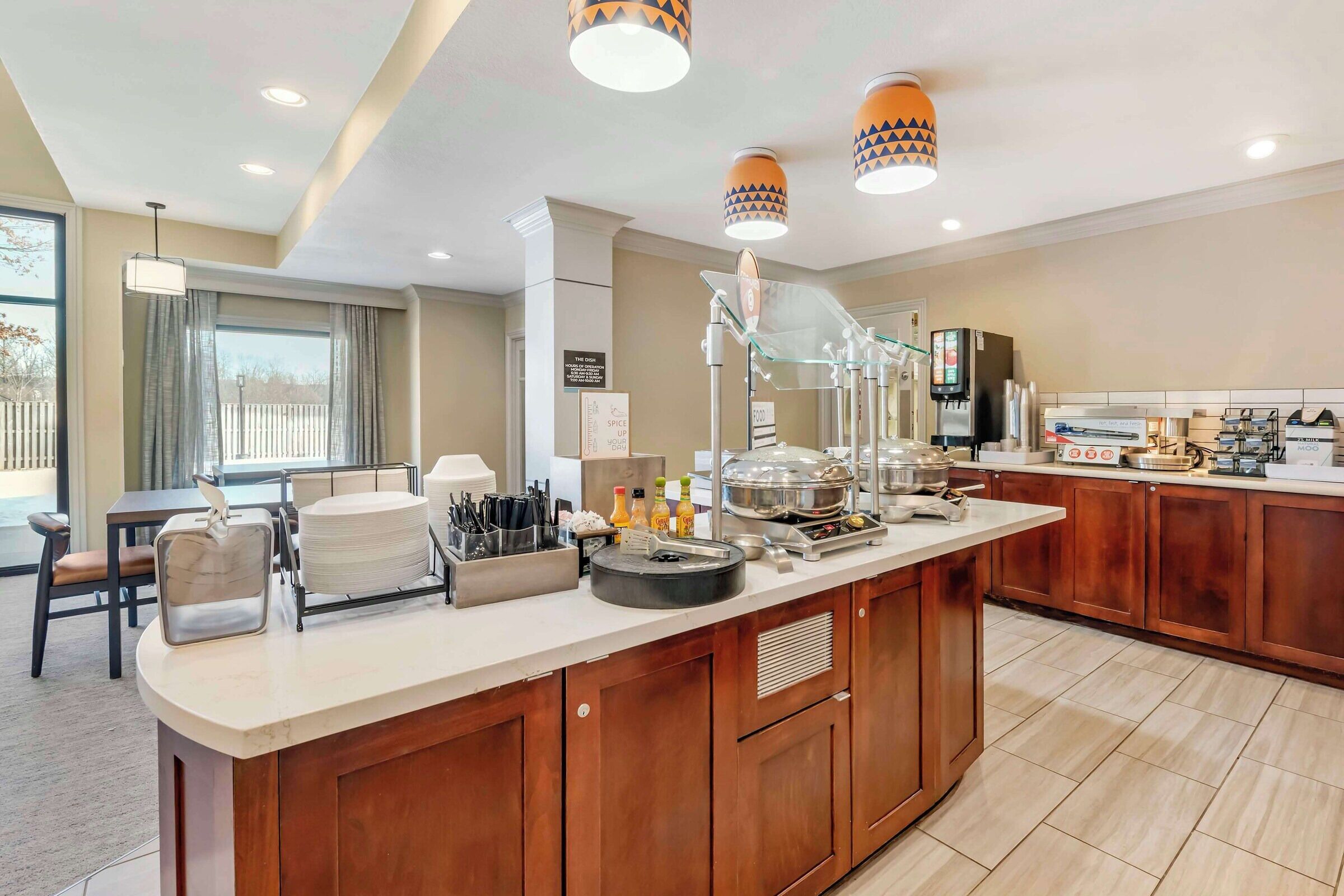 Gather for easy morning bites in a welcoming breakfast area.