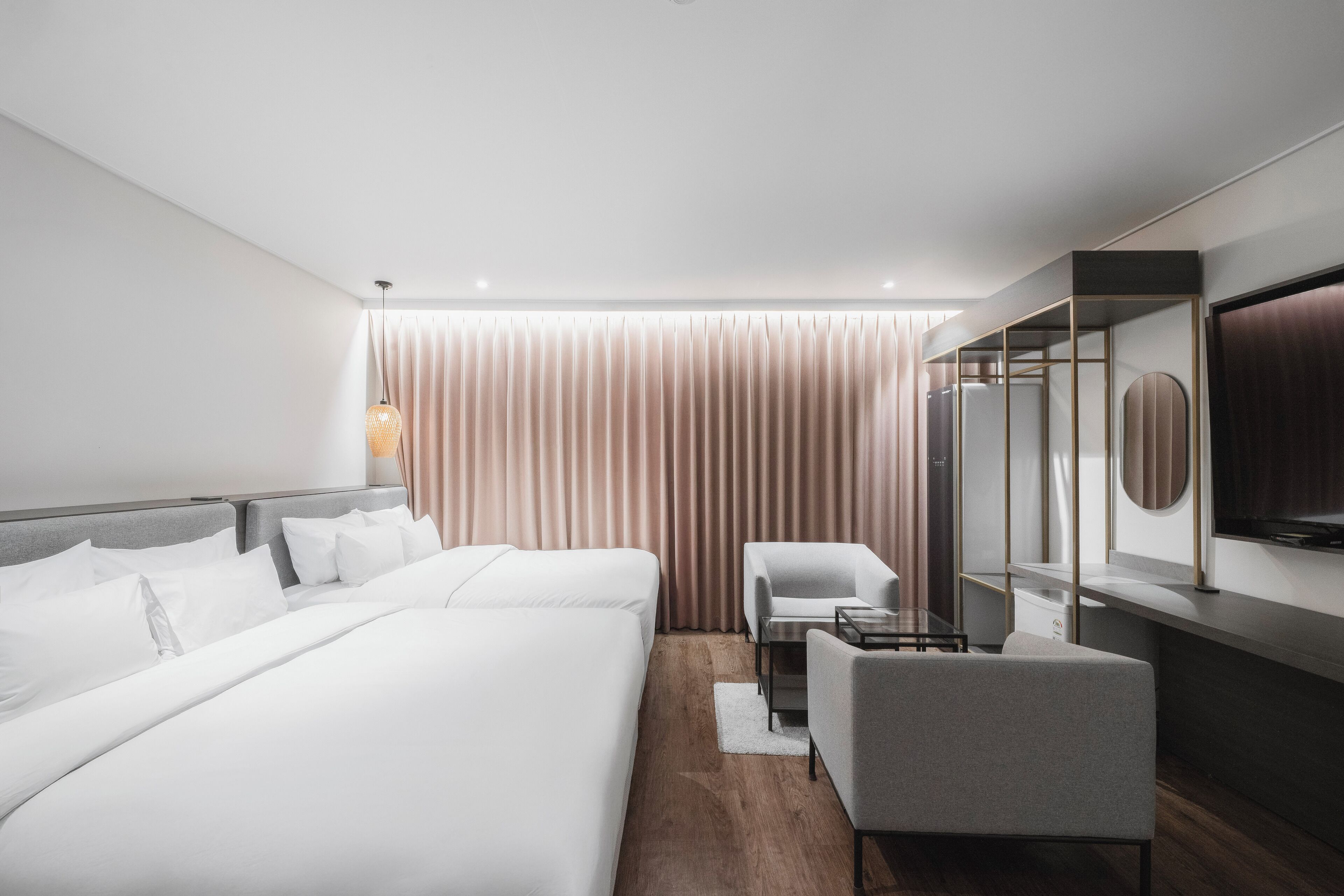 Family Twin Room | Down comforters, Select Comfort beds, blackout drapes, soundproofing