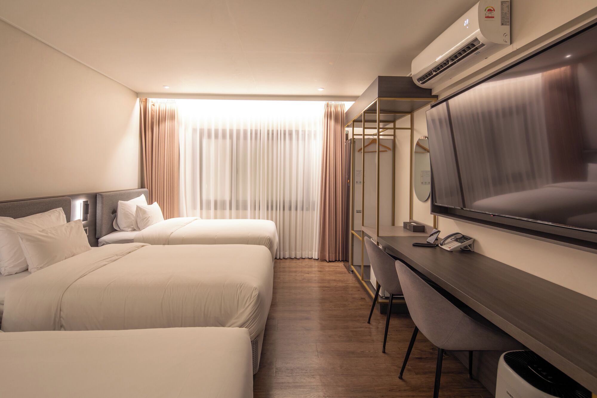 Superior Triple Room | Down comforters, Select Comfort beds, blackout drapes, free WiFi