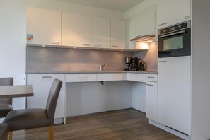 Microwave, dishwasher, coffee/tea maker