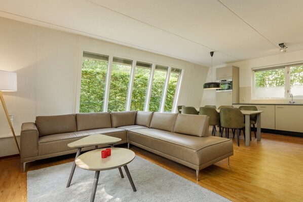 Smart TV, fireplace, DVD player