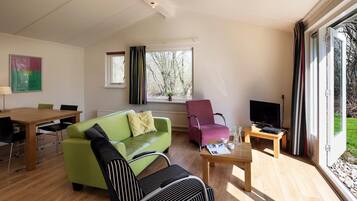 Smart TV, fireplace, DVD player