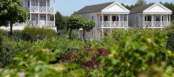 Modern Villa with fenced garden.