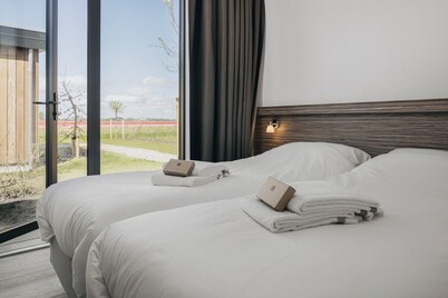 Lodge en Markermeer con diseño ecológico