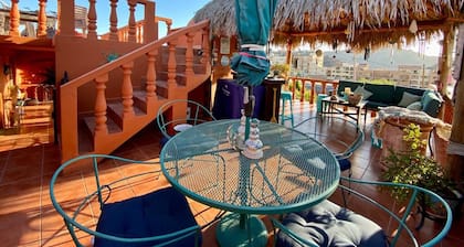 Ocean view 4BR villa with private pool, pickleball court, palapa-bar & firepit