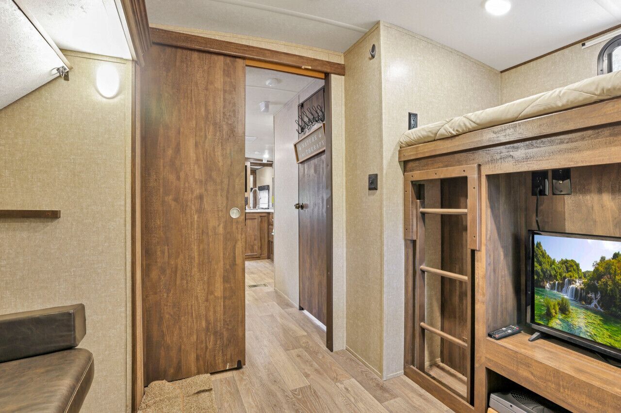 Hallway from bunk room to living area