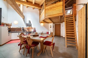 Dining - Holiday Apartment "Larch Soge Apt Paula" with Mountain View, Private Terrace & 2 Balconies (Racines)