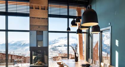 Chalet luxe 12 pers avec piscine, sauna, hammam, home cinéma et ski aux pieds à Arc 1800