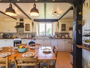 Fridge, microwave, dishwasher