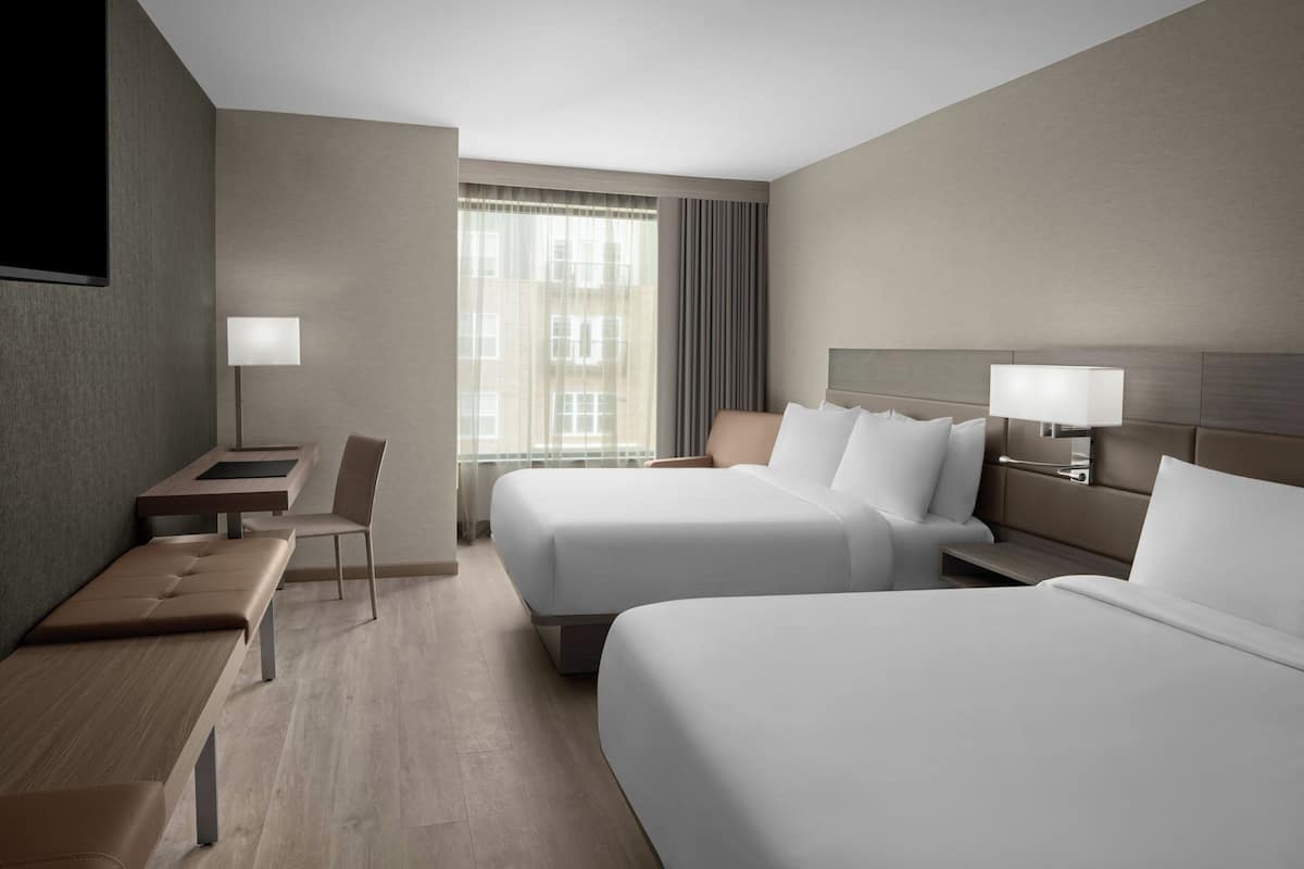 In-room safe, desk, laptop workspace, blackout curtains