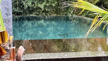 Piscine extérieure, piscine chauffée