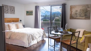 Desk, iron/ironing board, travel crib, free WiFi