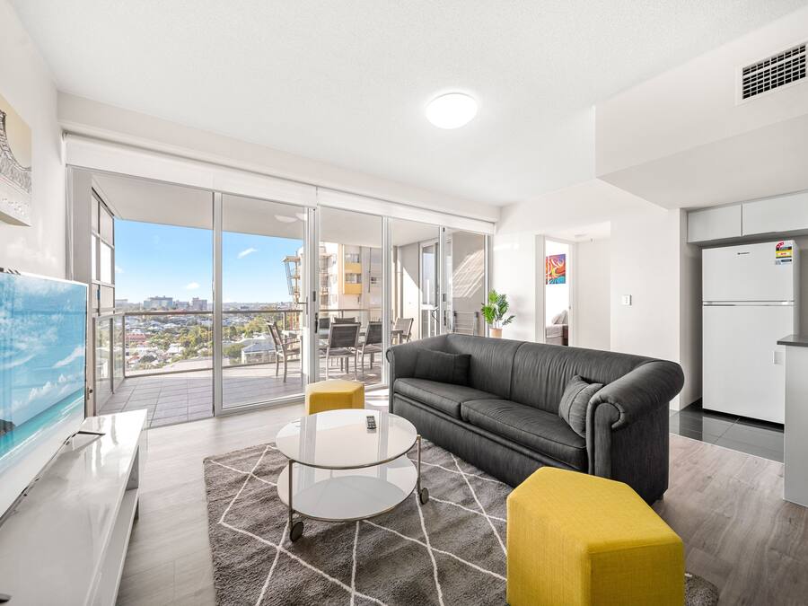 Apartamento premier, 3 quartos, para não fumantes, vista para a cidade | Área de estar