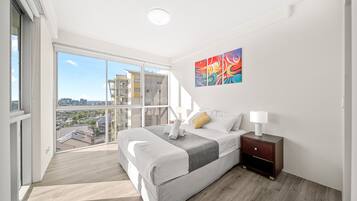 Premier Apartment, 3 Bedrooms, Non Smoking, City View | Blackout drapes, iron/ironing board, travel crib, free WiFi