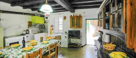 Fridge, oven, stovetop