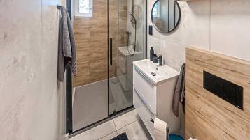 Shower, hair dryer