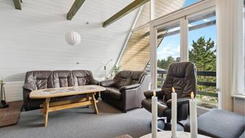 Télévision, cheminée, baby-foot, table de tennis de table