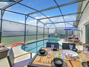 A heated pool