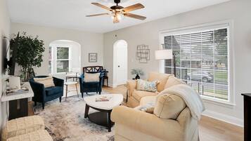 Smart TV, video games, DVD player, table football