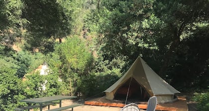 Sequoia Jewel -16 Foot Bell Tent with double beds. 4.5 to Sequoia National Park.