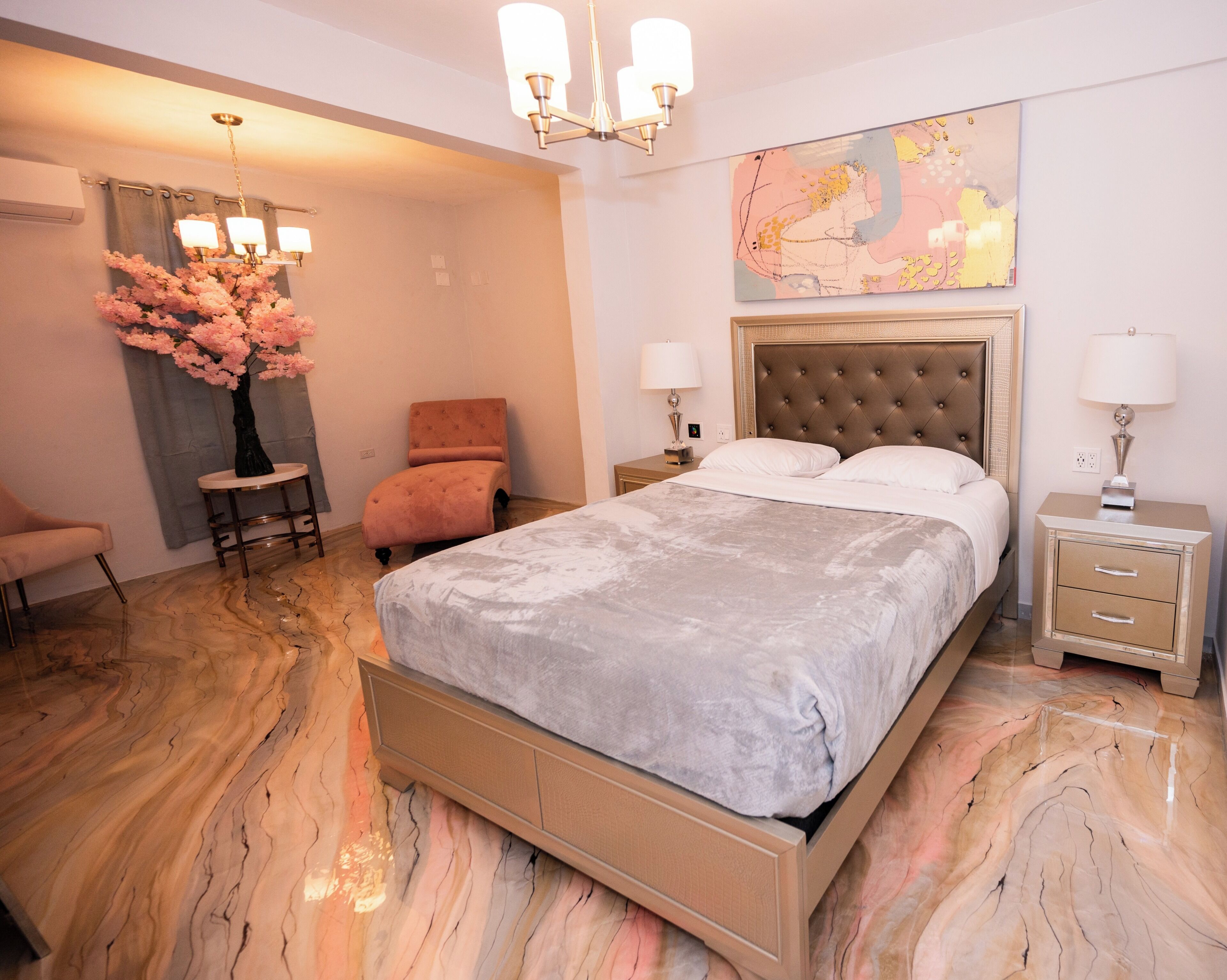 Down comforters, memory foam beds, in-room safe, individually decorated