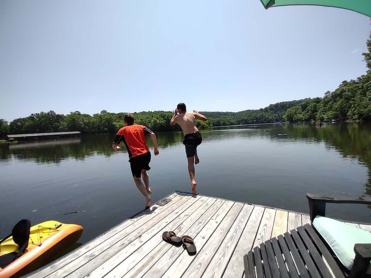 Enjoy fun in the sun off the private swim dock