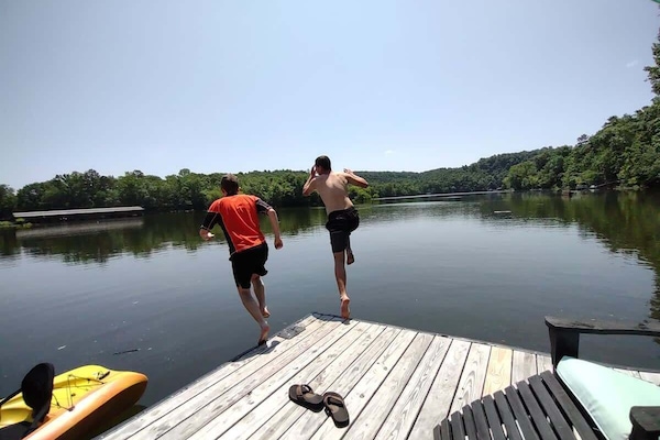 Enjoy fun in the sun off the private swim dock