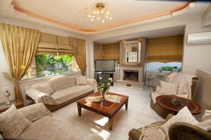Smart TV, fireplace, DVD player, table tennis