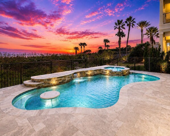 A heated pool