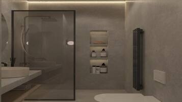 Towels, soap, toilet paper