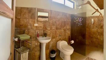 Deluxe Room | Bathroom | Shower, rainfall showerhead, hair dryer
