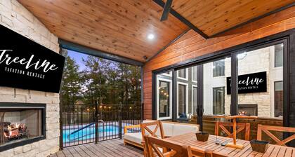 Luxury Cabin with Pool, Hot Tub, Stocked Pond