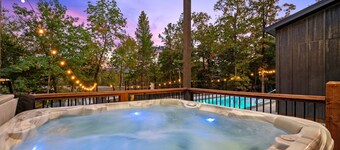 Luxury Cabin with Pool, Stocked Pond, Hot Tub