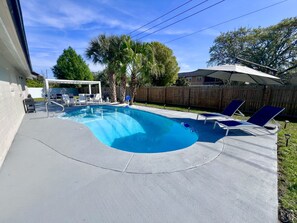 A heated pool