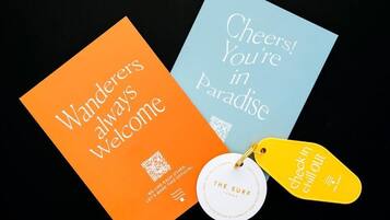 Three cards with text and a tag.